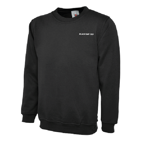 Black branded mechanic workwear sweatshirt 
