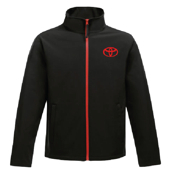 Black and red Toyota branded fleece car dealership uniforms